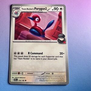 team rocket’s porygon2 - 154/182 (common) — pokemon: destined rivals